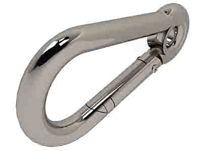 BCSP14991/1 8mm x 80 316 SS Carabine Hook with Eyelet