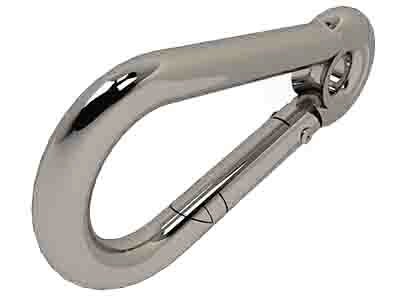 BCSP14991/1 8mm x 80 316 SS Carabine Hook with Eyelet