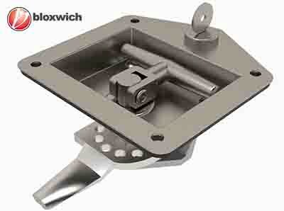 BCSP15135/P Recessed Drop T Handle Catch c/w Lock & Dia 6.5mm Holes