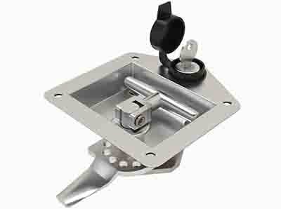 BCSP15135/P Recessed Drop T Handle Catch c/w Lock & Dia 6.5mm Holes