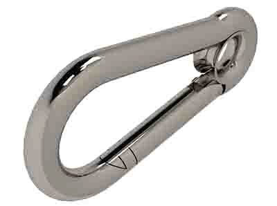 BCSP19032/1 6mm x 60 316 SS Carabine Hook with Eyelet