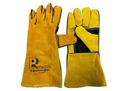 BCP23004 Predator Signature Gold MIG Welding Gauntlet Gloves