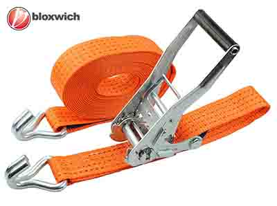 BCP22100 50mm 5000kg Ratchet Strap  J-Hooks 10m