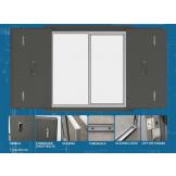 Outside view with BCP22041 glazing unit fitted (supplied separately)