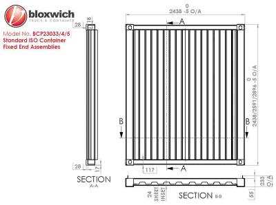 Standard ISO Container Fixed End Assembly